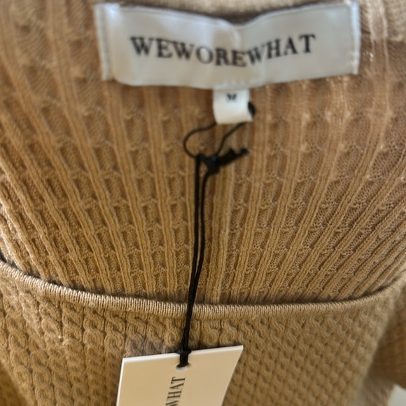 Weworewhat Wide Leg Cable Knit Jumpsuit size M NWT - Picture 8 of 9